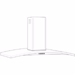 GE Profile 36" Island-Mount Chimney Hood UVI7361SWSS (a4lr0v89edb5) (10)