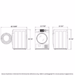 GE GE(R) ENERGY STAR(R) 24" 4.3 Cu.Ft. Front Load Vented Electric Dryer with Stainless Steel Basket GFD14ESSNWW (a4l3svor9oun) (13)
