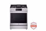 LG LG STUDIO 6.3 cu. ft. Smart Wi-Fi Dual Fuel Slide-in Range with ProBake Convection(R) and EasyClean(R) LSDS6338F (a4luwfblt98h)