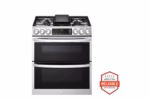 LG 6.9 cu. ft. Smart Gas Double Oven Slide-in Range with InstaView(R), ProBake(R) Convection, Air Fry, and Air Sous Vide LTGL6937F (a4lcf75a6i8m)