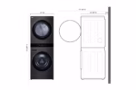 LG Single Unit Front Load LG WashTower(TM) with Center Control(R) 5.0 cu. ft. Washer & 7.4 cu. ft. Gas Dryer WKGX301HBA (a4l9zaehktrz) (5)