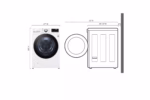 LG 4.5 cu. ft. Ultra Large Capacity Front Load Washer - White WM4000HWA (a4l4skqj4a8v) (4)