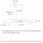 GE Profile 36" Island-Mount Chimney Hood UVI7361SWSS (a4lr0v89edb5) (11)