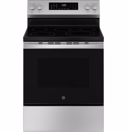 GE GE(R) ENERGY STAR(R) 30" Free-Standing Electric Convection Range with No Preheat Air Fry and EasyWash(TM) Oven Tray GRF600AVSS (a4l9vux0mt23)